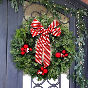 Candy Cane Wreath